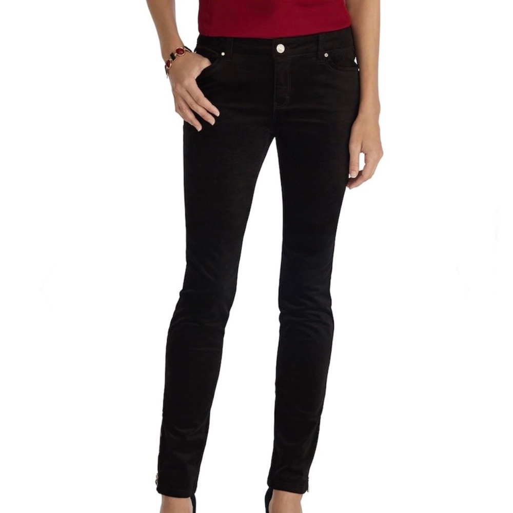 WHBM Skinny Velvety Black Pants
